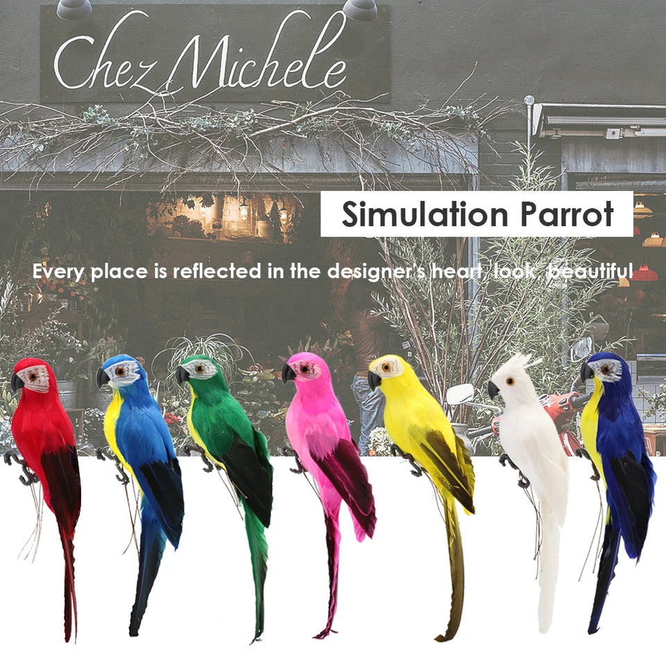 Artificial Simulation Foam Bird Creative Foam Feather Artificial Parrot Fake Animal Bird Imitation Bird Model for Garden Decor