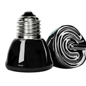 Ceramic Emitter Heat Light  Mini Black Pet Heating lamp Infrared Bulb  25/50/ 75/100W Brooder Chickens Reptile Lamp