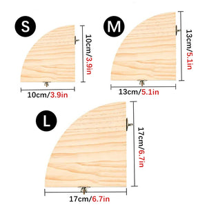 Fan-shaped Bird Parrot Wooden Stand Rack Bird Cage Accessories Perch for Small Animal Chinchilla Squirrel Hamster Stand Board