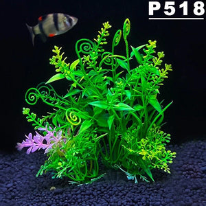 Fish Tank Ornament Plant Aquarium Artificial Decor Plants Simulation Water Grass Fish Bowl Plastic Weeds Decoration 5.5 inch