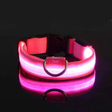 Night Safety Flashing Glow Dog Collar Nylon