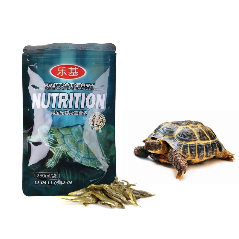 367A Aquatic for Turtle Food Freshwater Dried Fish for Ornamental Fish Water Turtles Hamsters Small Pets 250ml Resealable Bag