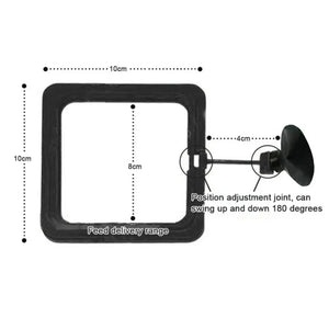 Black Color Aquarium Feeding Ring Fish Tank Floating Food Tray Feeder Square Circle Accessory Fish Food Feeder Suction Cup