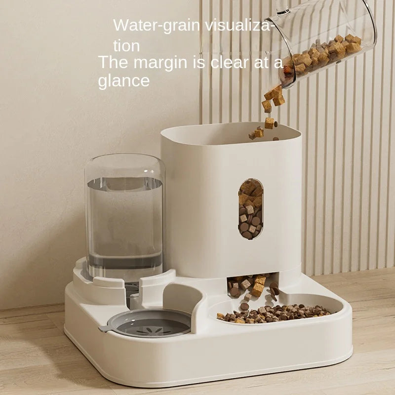 automatic cat feeding  water dispenser