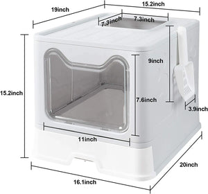 Top Entry Cat Litter Box with Scoop