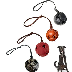 Leather Dog Training Ball Toy