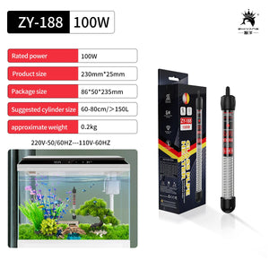 110v-220v Adjustable Temperature Thermostat Heater Rod 25W 50W 100W 200W 300W Submersible Aquarium Fish Tank Water Heat